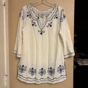 Fresco Embroidered Top